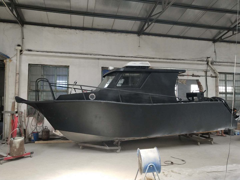 7.5米鋁合金釣魚艇海釣船 鋁鎂合金家用小型游艇駕駛室加長豪華版